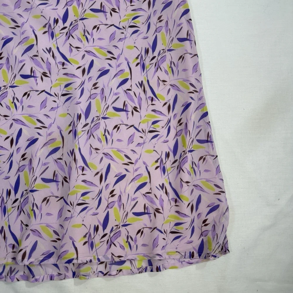 Y2K skirt women's lavender Floral‎ print Old Navy size 16